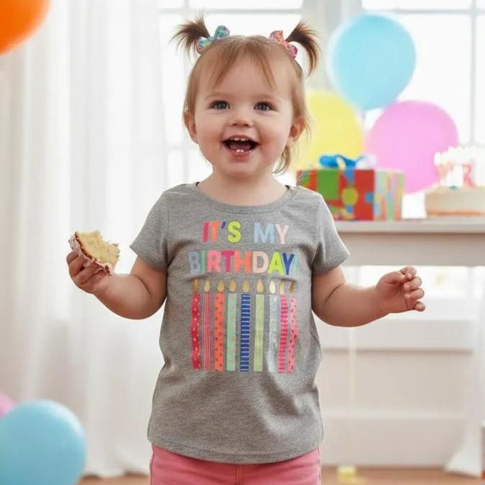 Cat & Jack It's My Birthday T-Shirt Size 2T